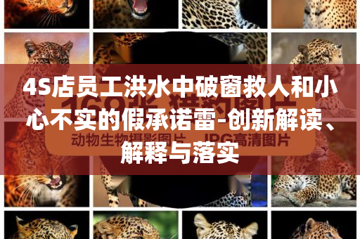 4S店員工洪水中破窗救人和小心不實(shí)的假承諾雷-創(chuàng)新解讀、解釋與落實(shí)