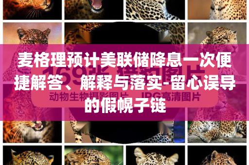 麥格理預(yù)計(jì)美聯(lián)儲降息一次便捷解答、解釋與落實(shí)-留心誤導(dǎo)的假幌子鏈