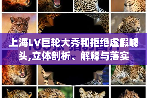 上海LV巨輪大秀和拒絕虛假噱頭,立體剖析、解釋與落實(shí)