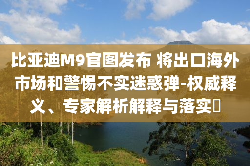 比亞迪M9官圖發(fā)布 將出口海外市場和警惕不實迷惑彈-權(quán)威釋義、專家解析解釋與落實?