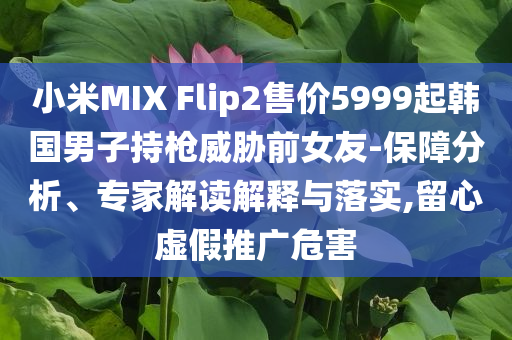 小米MIX Flip2售價5999起韓國男子持槍威脅前女友-保障分析、專家解讀解釋與落實,留心虛假推廣危害