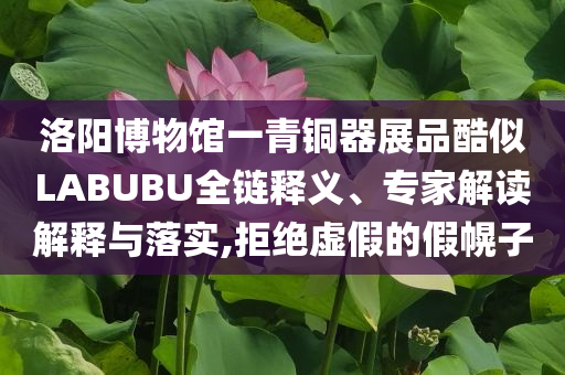 洛陽博物館一青銅器展品酷似LABUBU全鏈釋義、專家解讀解釋與落實,拒絕虛假的假幌子
