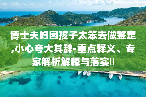 博士夫婦因孩子太笨去做鑒定,小心夸大其辭-重點(diǎn)釋義、專家解析解釋與落實(shí)?