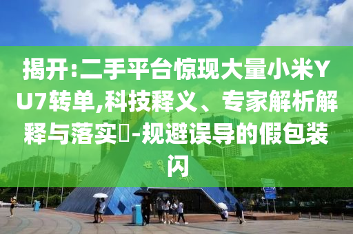 揭開:二手平臺驚現(xiàn)大量小米YU7轉單,科技釋義、專家解析解釋與落實?-規(guī)避誤導的假包裝閃