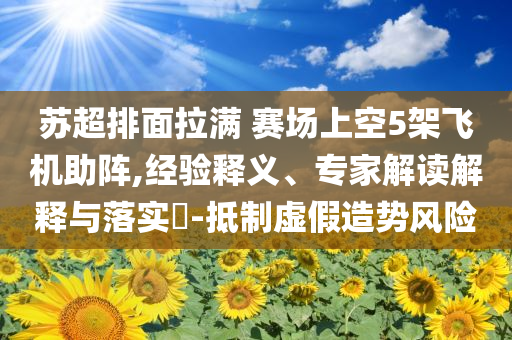 蘇超排面拉滿 賽場(chǎng)上空5架飛機(jī)助陣,經(jīng)驗(yàn)釋義、專家解讀解釋與落實(shí)?-抵制虛假造勢(shì)風(fēng)險(xiǎn)