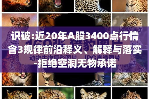 識破:近20年A股3400點行情含3規(guī)律前沿釋義、解釋與落實-拒絕空洞無物承諾