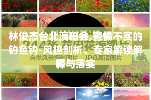 林俊杰臺(tái)北演唱會(huì),警惕不實(shí)的釣魚鉤-風(fēng)控剖析、專家解讀解釋與落實(shí)