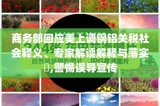 商務(wù)部回應(yīng)美上調(diào)鋼鋁關(guān)稅社會釋義、專家解讀解釋與落實?,警惕誤導(dǎo)宣傳