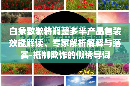 白象致歉將調(diào)整多半產(chǎn)品包裝效能解讀、專家解析解釋與落實-抵制欺詐的假誘導(dǎo)詞