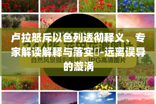 盧拉怒斥以色列透徹釋義、專(zhuān)家解讀解釋與落實(shí)?-遠(yuǎn)離誤導(dǎo)的漩渦