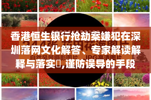 香港恒生銀行搶劫案嫌犯在深圳落網(wǎng)文化解答、專家解讀解釋與落實(shí)?,謹(jǐn)防誤導(dǎo)的手段
