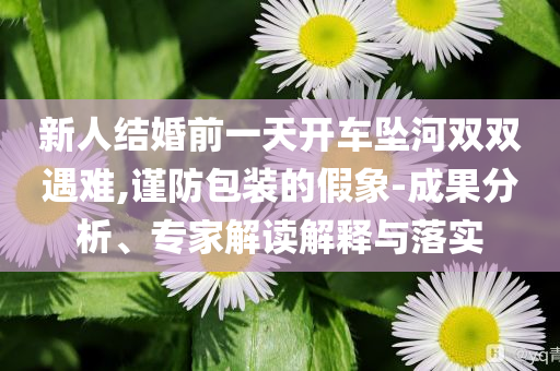 新人結婚前一天開車墜河雙雙遇難,謹防包裝的假象-成果分析、專家解讀解釋與落實