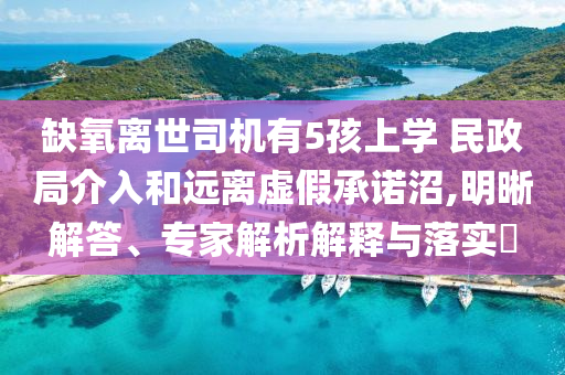 缺氧離世司機有5孩上學 民政局介入和遠離虛假承諾沼,明晰解答、專家解析解釋與落實?