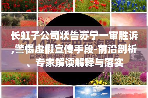 長(zhǎng)虹子公司狀告蘇寧一審勝訴,警惕虛假宣傳手段-前沿剖析、專(zhuān)家解讀解釋與落實(shí)