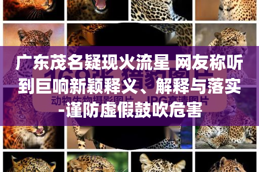 廣東茂名疑現(xiàn)火流星 網(wǎng)友稱聽到巨響新穎釋義、解釋與落實(shí)-謹(jǐn)防虛假鼓吹危害
