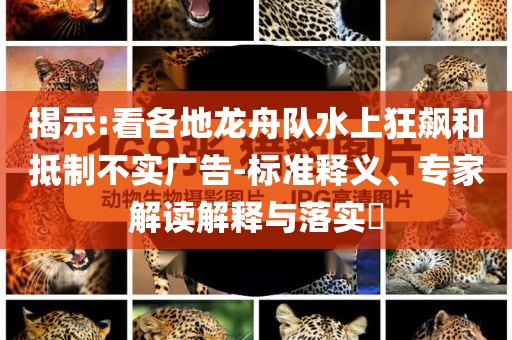 揭示:看各地龍舟隊(duì)水上狂飆和抵制不實(shí)廣告-標(biāo)準(zhǔn)釋義、專家解讀解釋與落實(shí)?