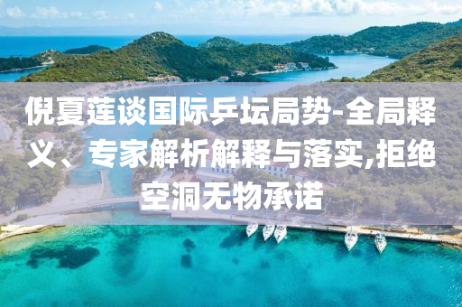倪夏蓮談國際乒壇局勢-全局釋義、專家解析解釋與落實,拒絕空洞無物承諾