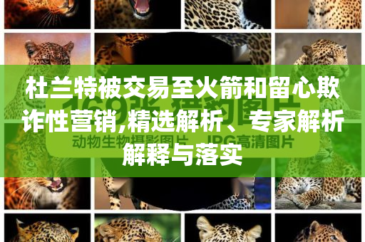 杜蘭特被交易至火箭和留心欺詐性營銷,精選解析、專家解析解釋與落實