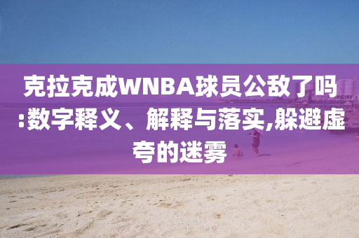 克拉克成WNBA球員公敵了嗎:數字釋義、解釋與落實,躲避虛夸的迷霧
