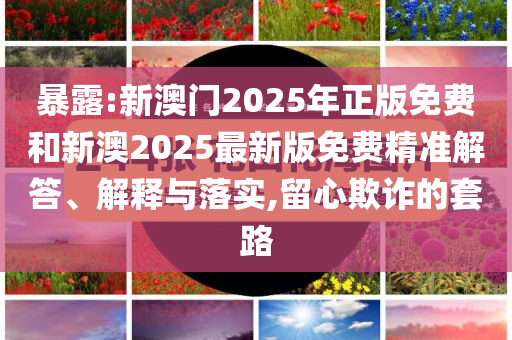 暴露:新澳門2025年正版免費和新澳2025最新版免費精準解答、解釋與落實,留心欺詐的套路