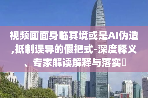視頻畫面身臨其境或是AI偽造,抵制誤導(dǎo)的假把式-深度釋義、專家解讀解釋與落實(shí)?