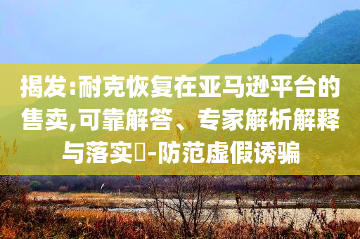 揭發(fā):耐克恢復(fù)在亞馬遜平臺(tái)的售賣(mài),可靠解答、專(zhuān)家解析解釋與落實(shí)?-防范虛假誘騙