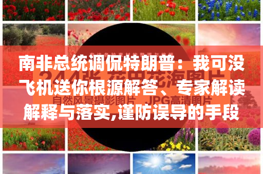 南非總統(tǒng)調(diào)侃特朗普：我可沒飛機(jī)送你根源解答、專家解讀解釋與落實(shí),謹(jǐn)防誤導(dǎo)的手段