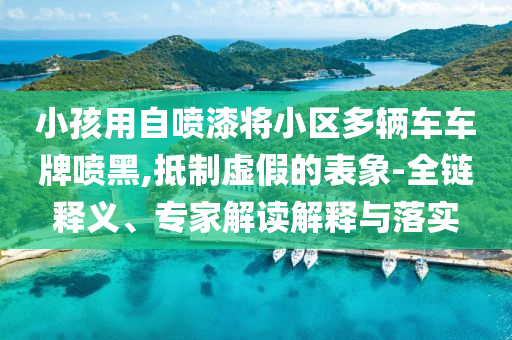 小孩用自噴漆將小區(qū)多輛車車牌噴黑,抵制虛假的表象-全鏈釋義、專家解讀解釋與落實(shí)