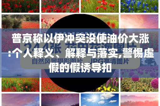 普京稱以伊沖突沒使油價大漲:個人釋義、解釋與落實,警惕虛假的假誘導(dǎo)扣