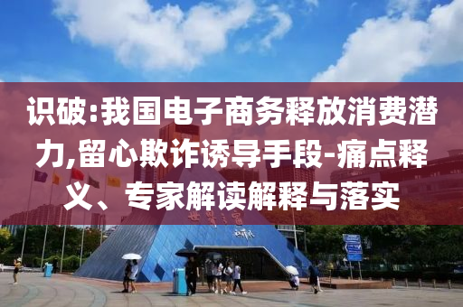 識破:我國電子商務釋放消費潛力,留心欺詐誘導手段-痛點釋義、專家解讀解釋與落實