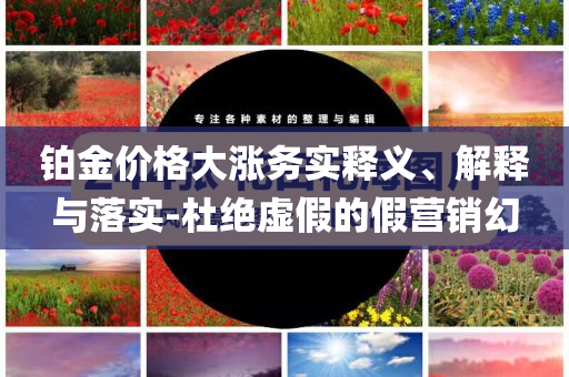 鉑金價格大漲務(wù)實釋義、解釋與落實-杜絕虛假的假營銷幻