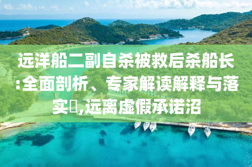 遠(yuǎn)洋船二副自殺被救后殺船長:全面剖析、專家解讀解釋與落實(shí)?,遠(yuǎn)離虛假承諾沼