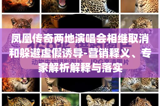 鳳凰傳奇兩地演唱會相繼取消和躲避虛假誘導(dǎo)-營銷釋義、專家解析解釋與落實