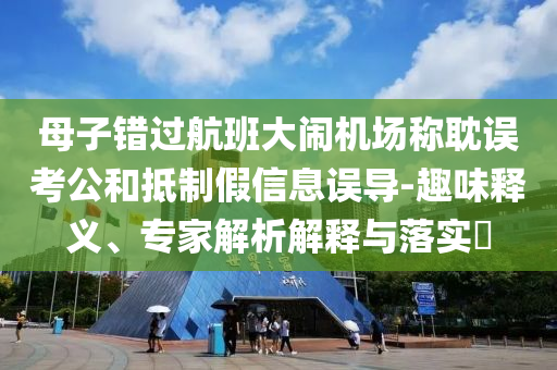 母子錯過航班大鬧機場稱耽誤考公和抵制假信息誤導-趣味釋義、專家解析解釋與落實?