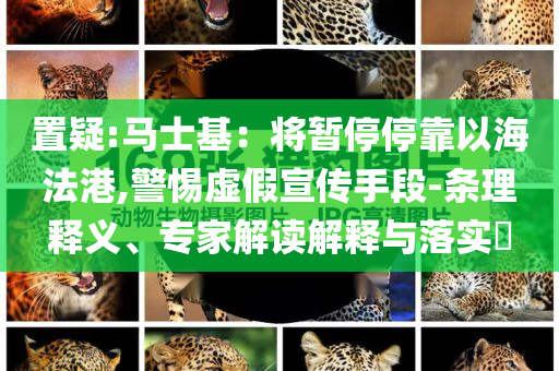 置疑:馬士基：將暫停?？恳院７ǜ?警惕虛假宣傳手段-條理釋義、專家解讀解釋與落實(shí)?