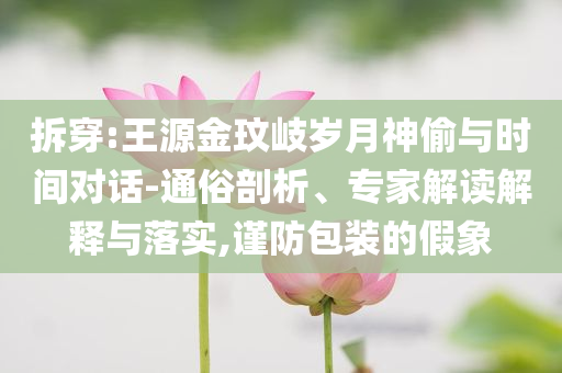拆穿:王源金玟岐?dú)q月神偷與時(shí)間對話-通俗剖析、專家解讀解釋與落實(shí),謹(jǐn)防包裝的假象